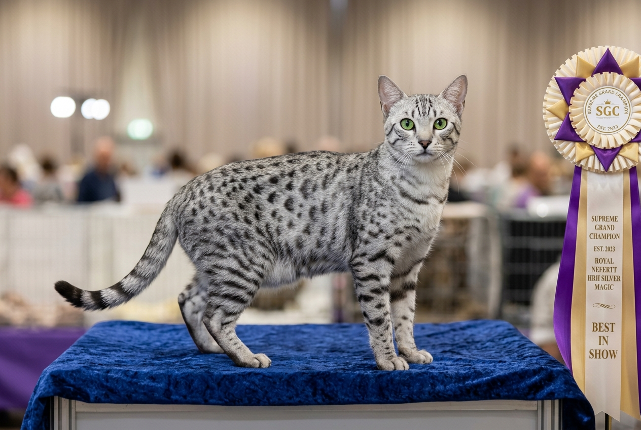 International Winner, Supreme Grand Champion Royalnefertt HRH Silver Magic